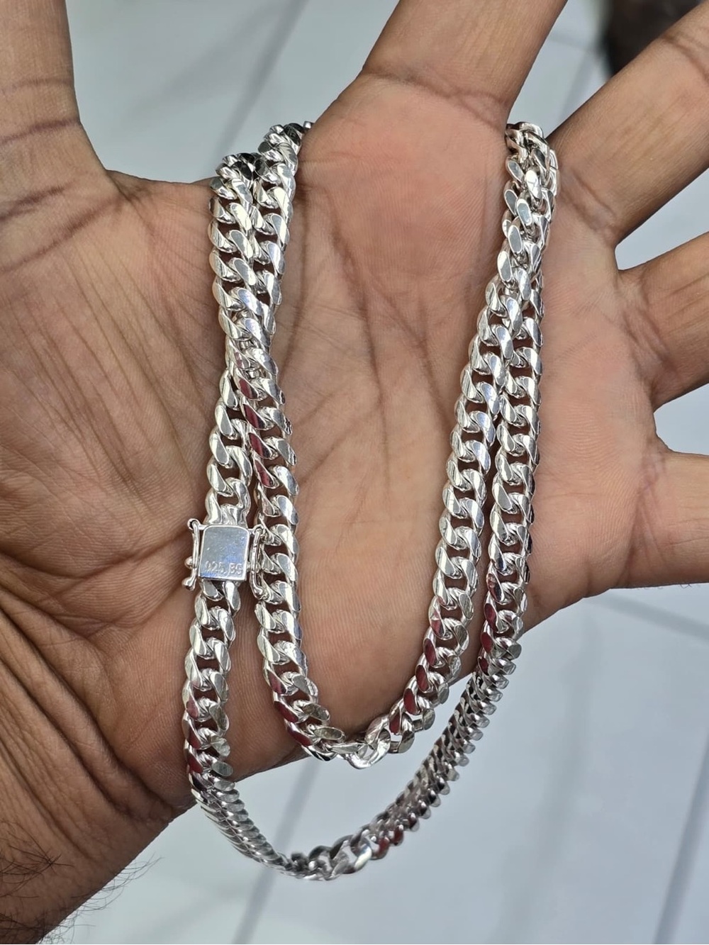 925 Sterling Silver Miami Cuban solid chain 24 inches